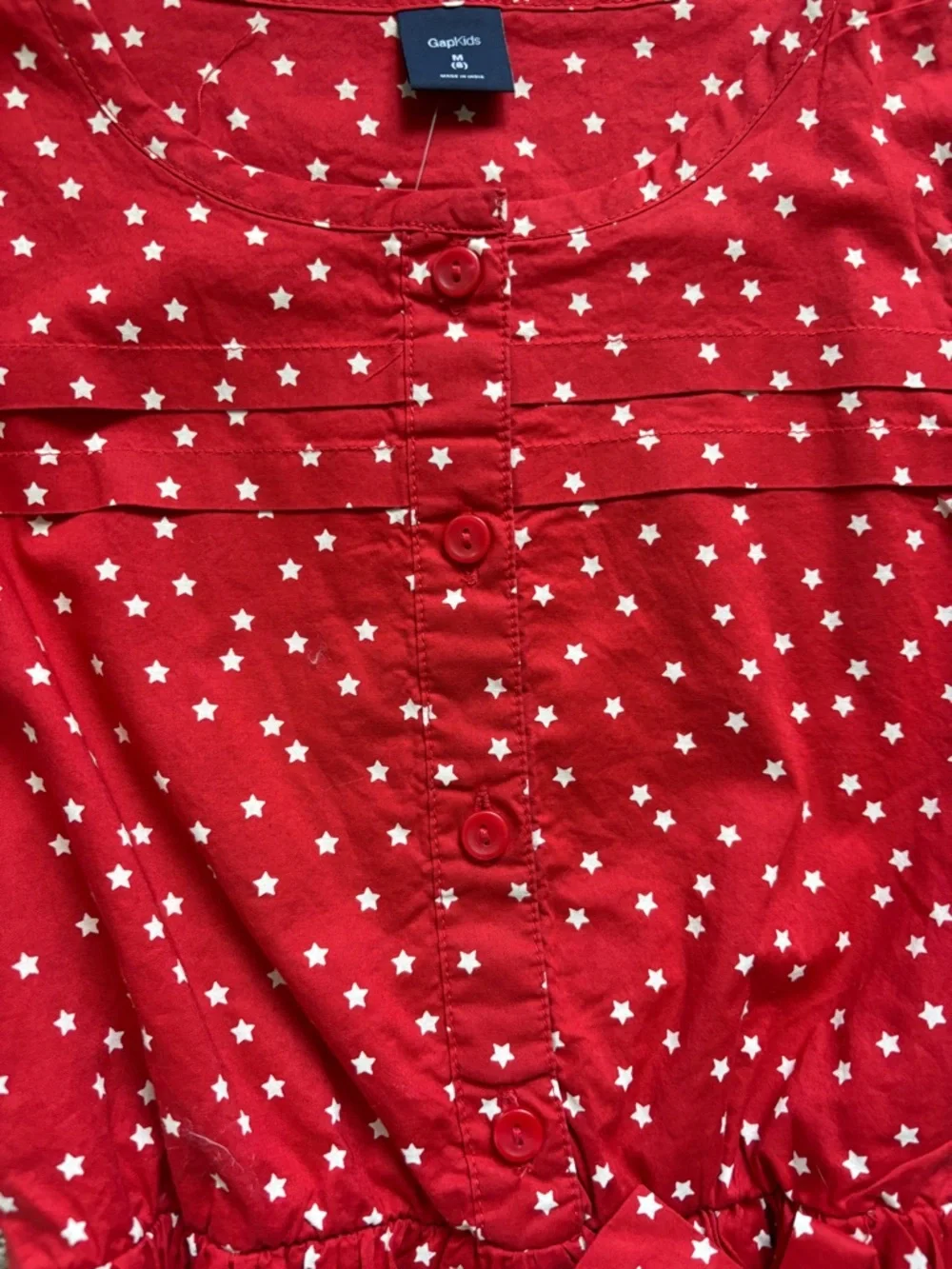 GAP Kids Red Star Print Dress with White Stars